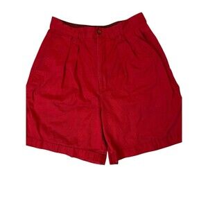 The Limited Vintage High Waist Red Cotton Shorts Size 10 – Made in Hong Kong 90"